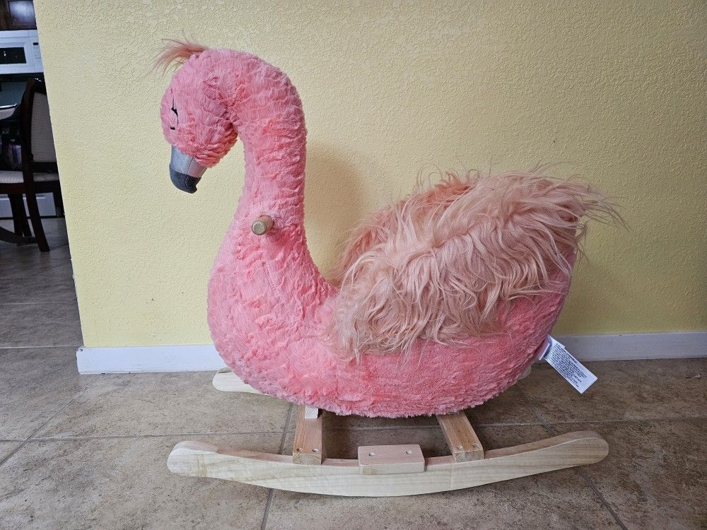 Soft Landing | Joyrides | Sit-In Character Rocker - Flamingo