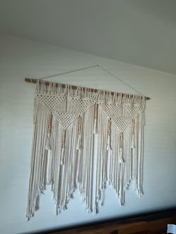 Boho Macrame Beaded Wall Tapestry