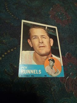 Vintage 1963 Topps baseball/Pete runnels/Houston colt 45's/card #230