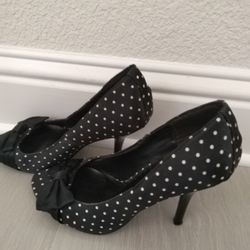 Black & Black Heels 