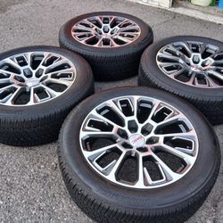 2025 NEW OEM ORIGINAL TAKEOFFS GMC YUKON DENALI 22 INCH TIRES BRIDGESTONE NEW 100 % DOT 1525 $ 2350 