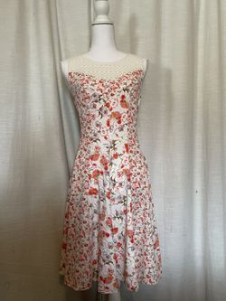 danny and nicole Fit Flare Flower Dress (size 14/large)