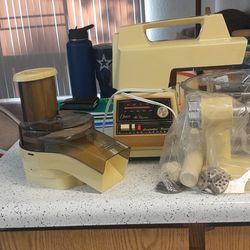 Vintage 80s Oster Regency Mixer Set