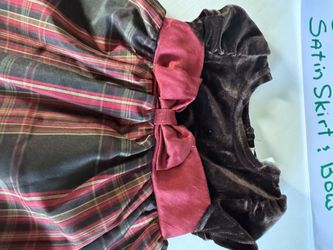 3-6 Month Velvet/satin Dress