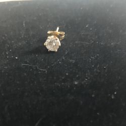 14k gold Diamond Earring Diamond Is Clear .30ct 