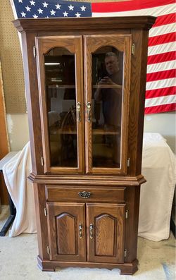 AWESOME Wooden Corner Display Cabinet!
