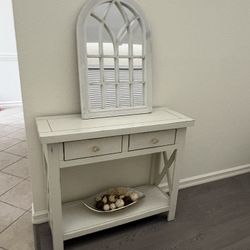 Table With Mirror Plus Decor 