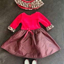 American Girl Holiday Chocolate Cherry Dress & Violin Kit