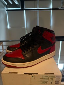 Retro Jordan 1 bred countdown pack size 9