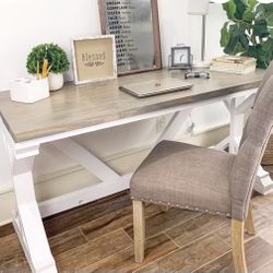 Custom farmhouse Office Desk Study Filling Cabinet Solid Wood Modern Rustic Office File Writing 