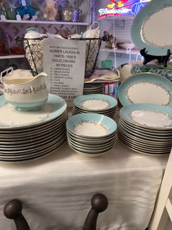 12 piece Dish Set of Homer Laughlin over 88 pieces