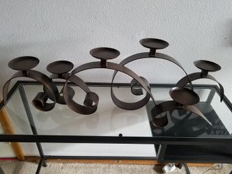 Large metal candle holder brown...