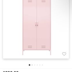 Pink Metal Locker Cabinet