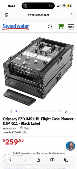 Odyssey flight case for Pioneer S11 DJ mixer