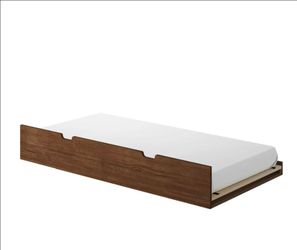 Walnut Wood Trundle Bed Frame