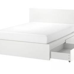 Ikea High bed frame + Helix Luxe Mattress 