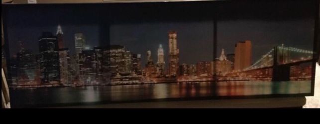 New York Skyline Canvas 59 1/4 inches wide by 19 and three-quarter inches