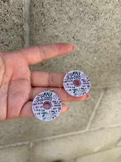 Burned CD earrings y2k