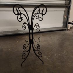 Wrought Iron Birdbath or Plant Stand – 15.75” Tall