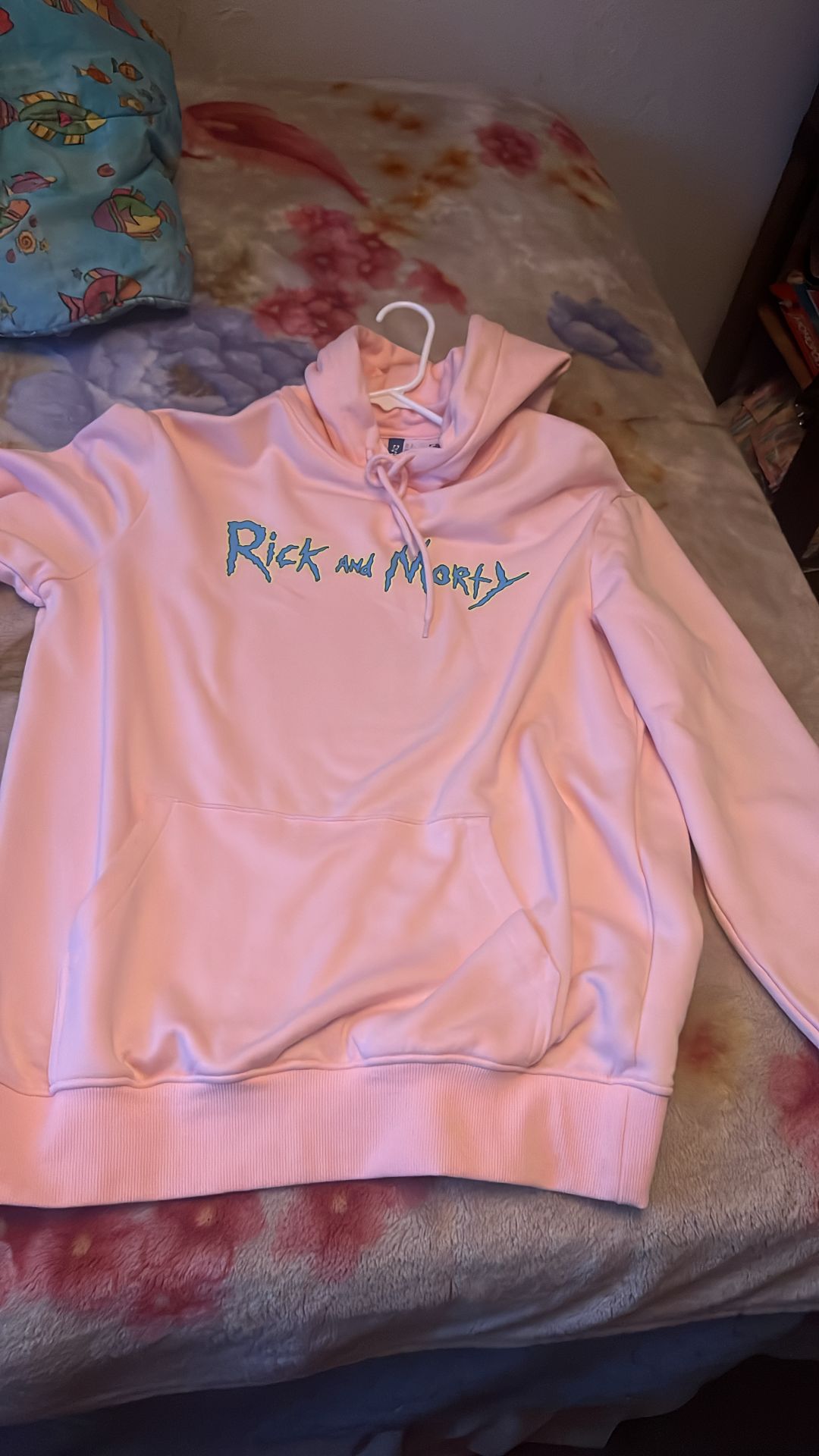 Baby pink Rick & Morty hoodie
