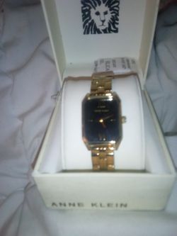 Anne Klein Octagonal Gold Tone Metal Bracelet Watch