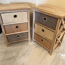 Rustic Finish Handmade Nightstands 