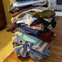 Stacks Of Clothing Tops