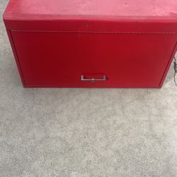 Red Metal Tool Box 