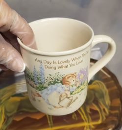 Vintage 1987 Hallmark Any Day Is Lovely When You’re Doing What You Love Cat Gardening Mug