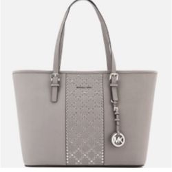 Authentic Michael Kors Leather Jet Set Tote Bag 