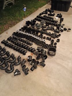 Large Lot of ABS Plastic Plumbing Fittings, 1 1/2" ,2" 3" , 200 or more pieces