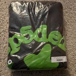 Sp5der Beluga Hoodie (slate grey/Green)
