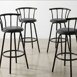 Set of 4 swivel barstools