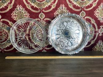 Baroque by Wallace Silverplate Vegetable Serving  Snack Tray #289