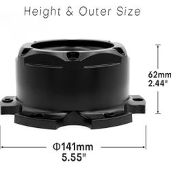 4 x Off-road Fuel Matte Black Center Caps