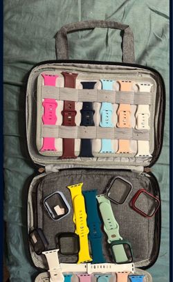 Apple Watch bands with travel bag