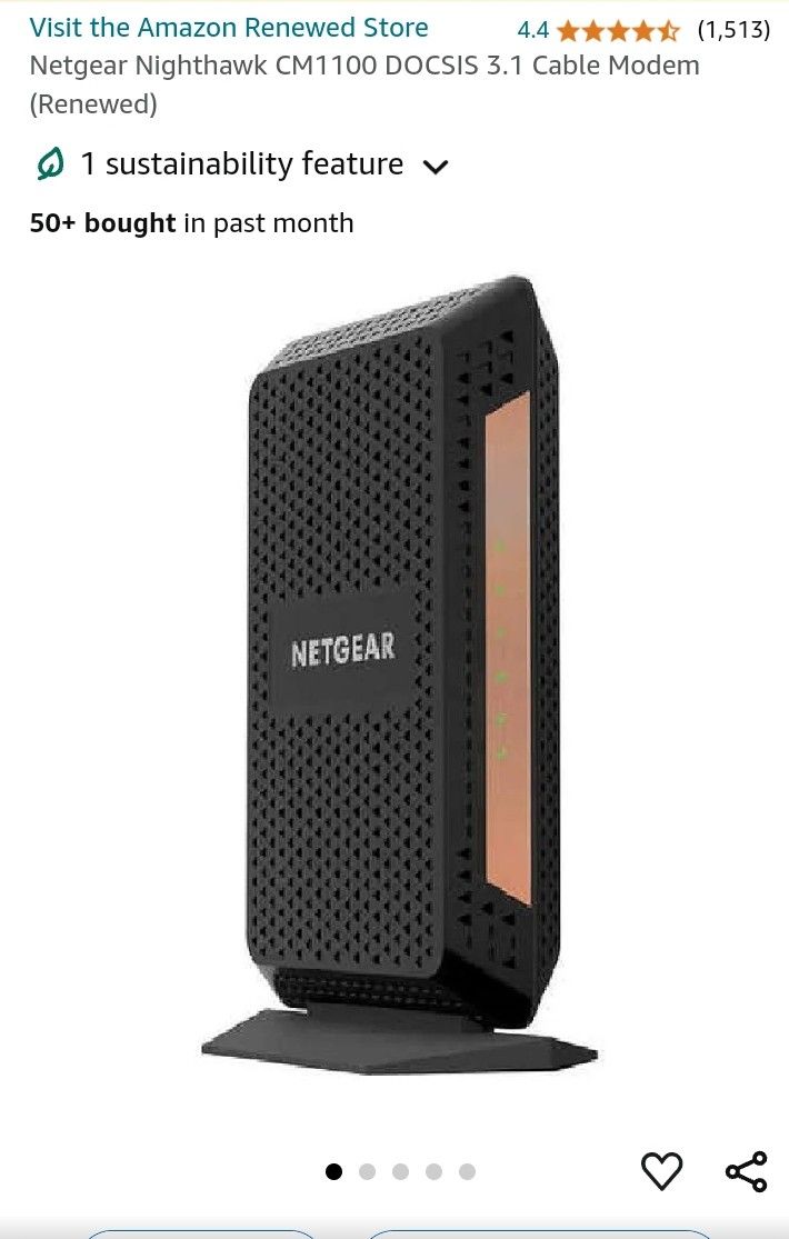 Netgear CM1100 Modem Compatible With Xfinity