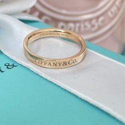 Tiffany & Co. Band Ring in Rose Gold 18K size 6.5 NEW $1200