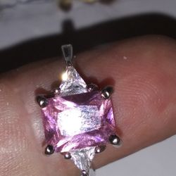 Big Pink Sapphire 925.ring