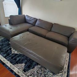 L Shaped Couch With Ottoman To Make a Bed