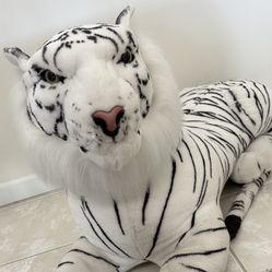 Large White Tiger, Stuffed Animal