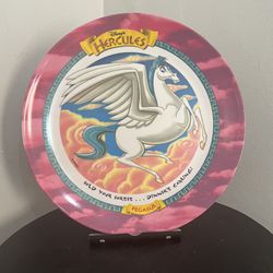 Vintage Pegasus Hercules Plate Disney With Original McDonald's 1997 Sticker 