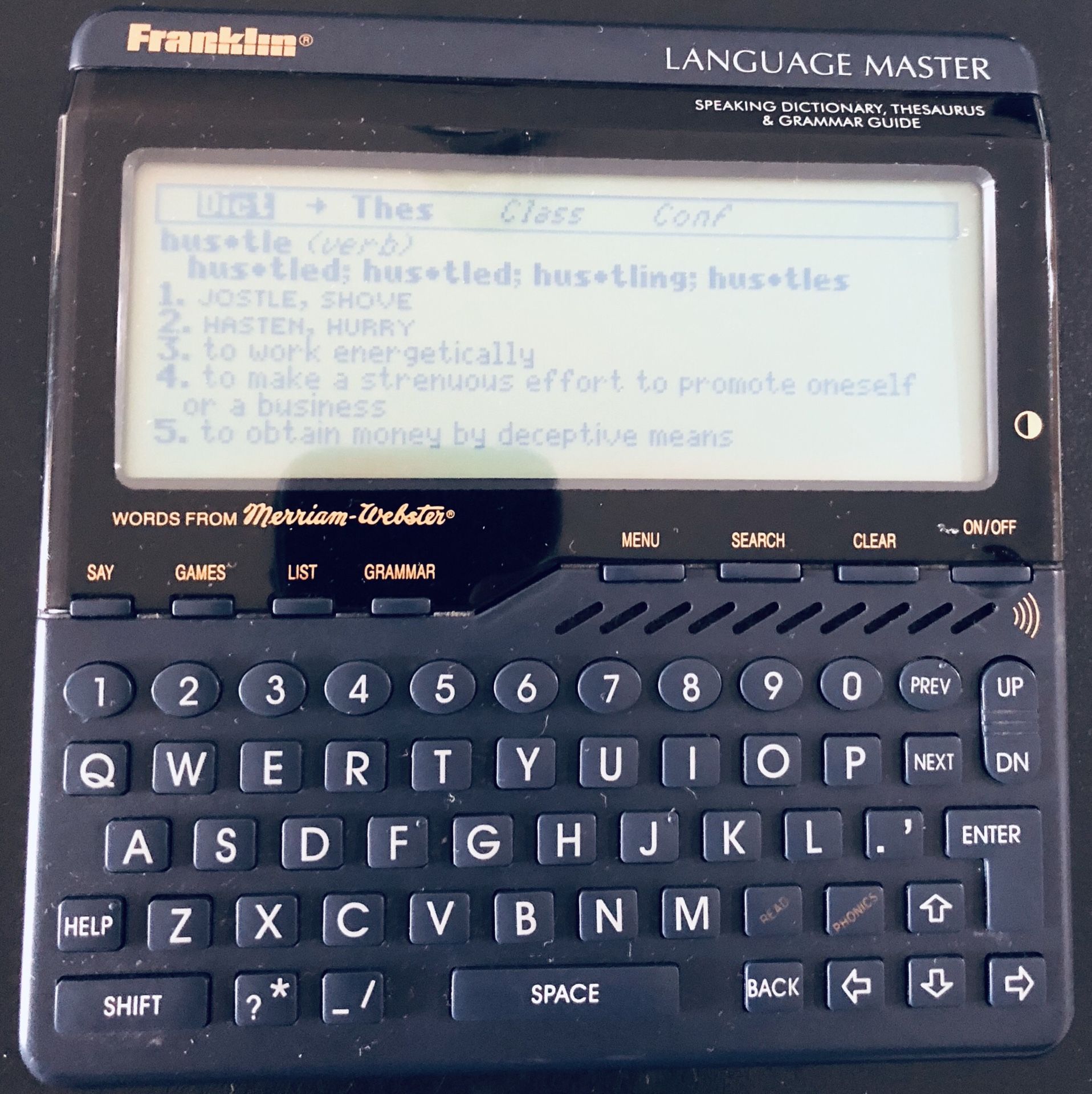 Franklin LM6000b Language Master Speaking Dictionary Thesaurus & Grammar Guide