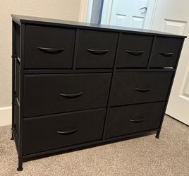 New Black 8-Drawer Fabric Dresser