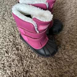 little girl’s  winter boots waterproof faux fur lined size 7