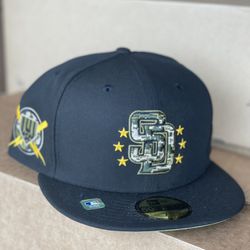 New Era San Diego Padres Fitted 59Fifty Hat 2024 Armed Forces Day Edition 5950 Cap