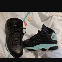 Jordans 13 Retros Black & Teal