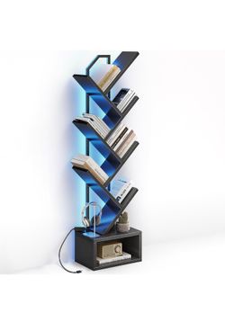 Mordern Tree Bookshelf With Led Lighting