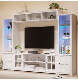 White entertainment center
