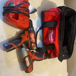 Milwaukee Drill and Impact set